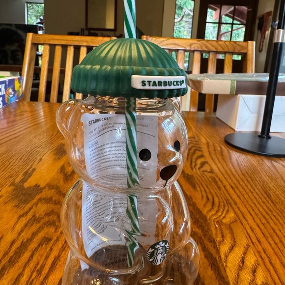 Starbucks Bear Jar with Green Lid - Picture 5 of 5